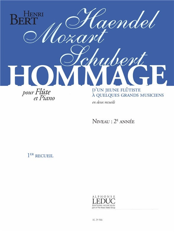 Hommage D'Un Jeune Flûtiste Volume 1