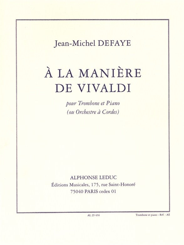 A La Maniere De Vivaldi