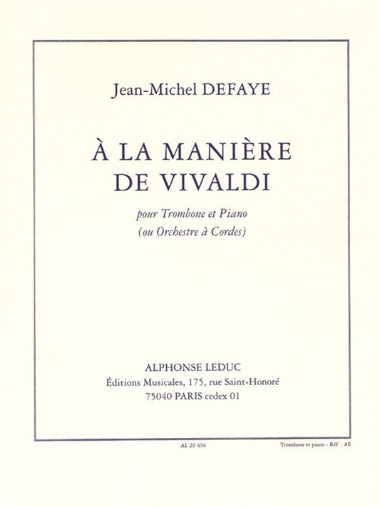 A La Maniere De Vivaldi