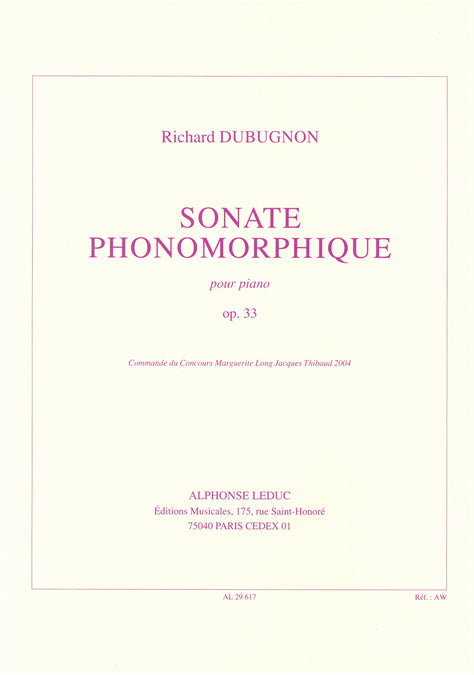 Sonate Phonomorphique Op.33