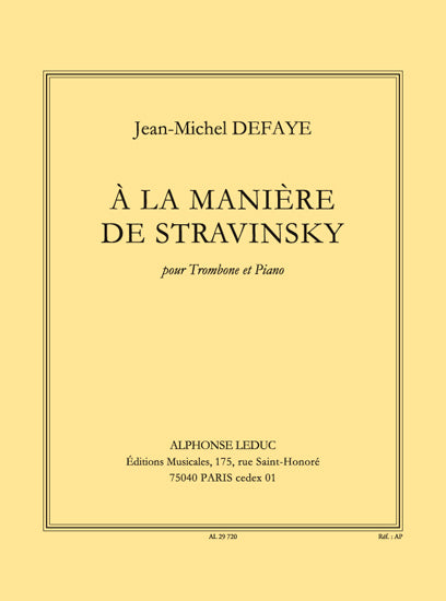 M À La Manière De Stravinsky