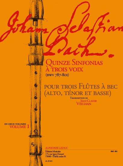15 Sinfonias à 3 voix BWV 787-801, Volume 1
