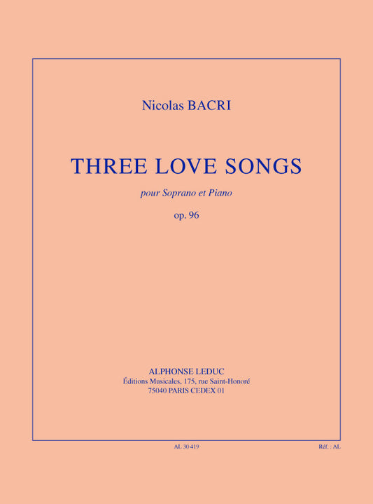 Three love songs, op. 96