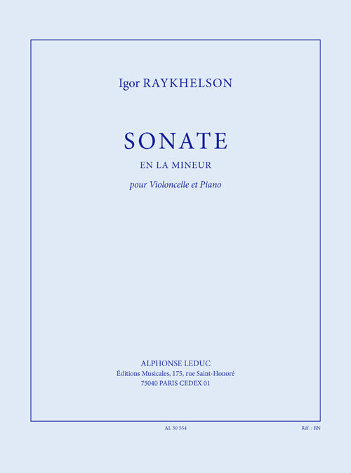 Sonate en la mineur pour violoncelle et piano