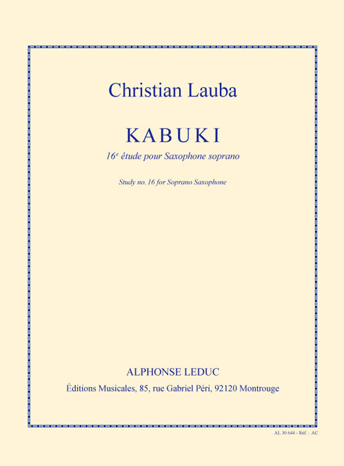 Kabuki -16e Étude pour Saxophone Soprano