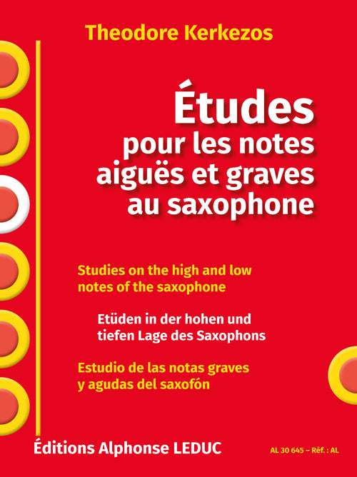 Études pour les notes aigues et graves au saxo