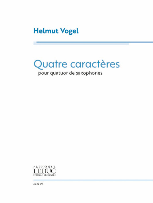 4 Caractères for saxophone quartet
