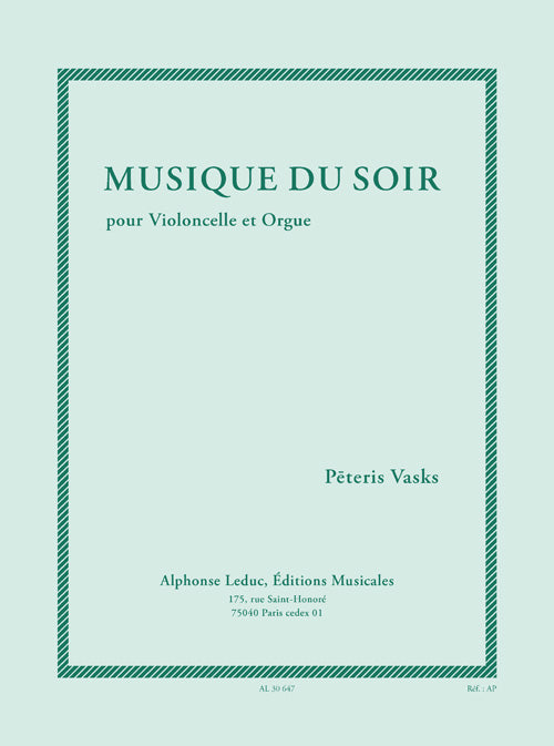 Musique du soir (7e/8e) pour violoncelle et orgue