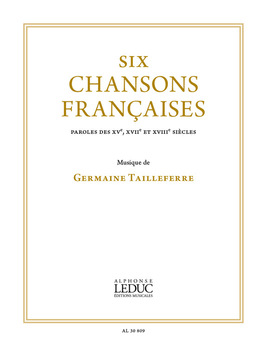 6 chansons françaises pour chant et piano