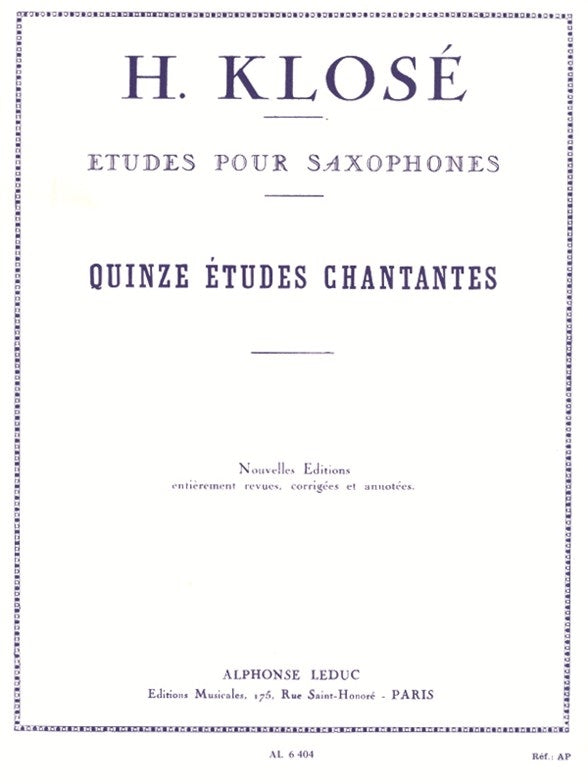 15 Etudes Chantantes
