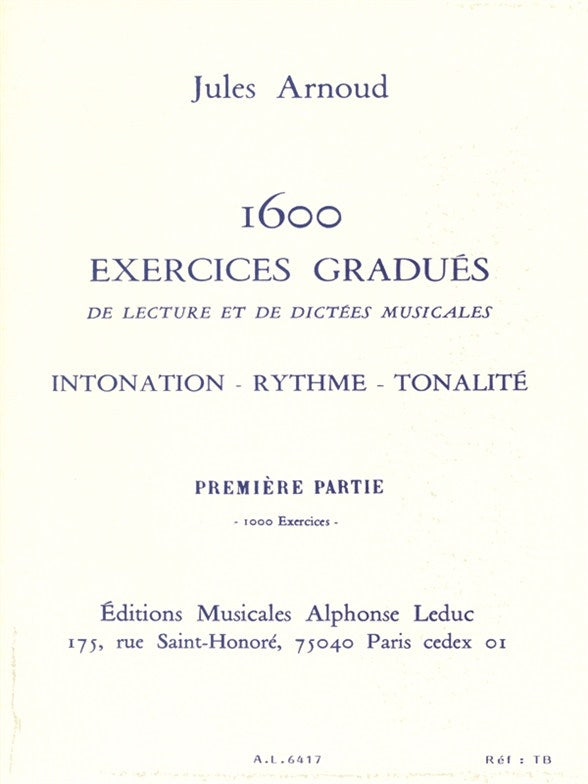 1600 Exercices gradués Volume 1