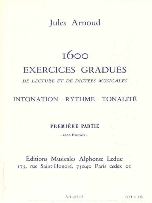 1600 Exercices gradués Volume 1