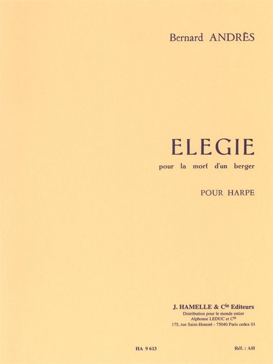 Elégie Pour La Mort d'Un Berger
