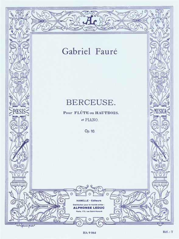 Berceuse Op.16 pour flûte ou hautbois et piano