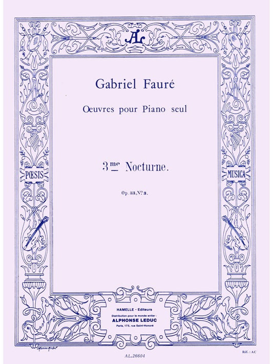 Nocturne For Piano n° 3 en la Flat Op.33