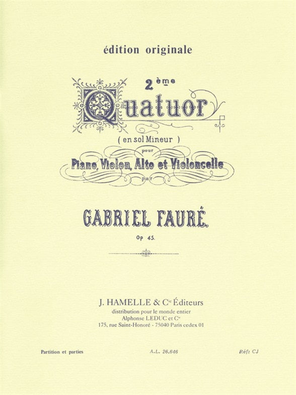 Quatuor n° 2, Op.45 en sol mineur