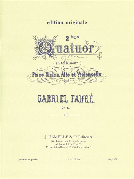 Quatuor n° 2, Op.45 en sol mineur