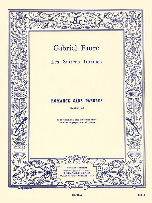 Romance Sans Paroles Op.17 n° 3