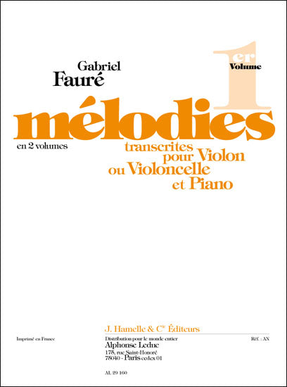 Mélodies Volume 1