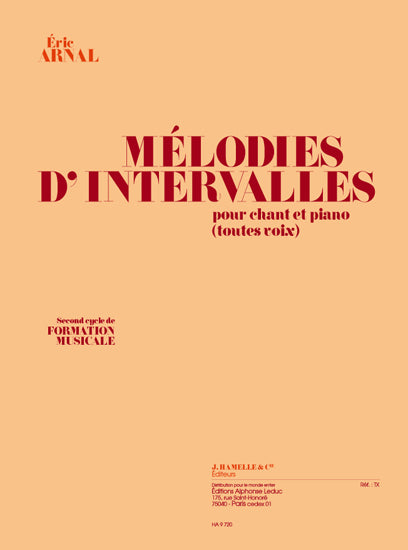 Mélodies D'Intervalles pour Chant et Piano