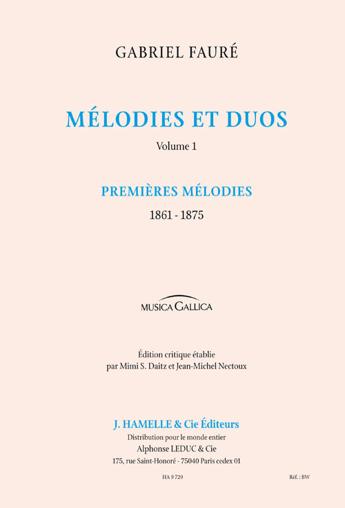 Mélodies et Duos Volume 1 - Premières Mélodies