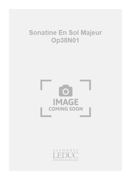 Sonatine En Sol Majeur Op38N01