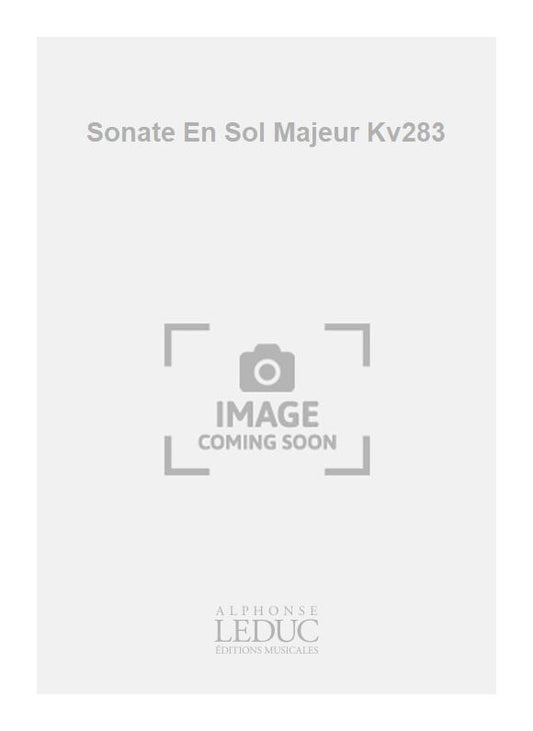 Sonate En Sol Majeur Kv283