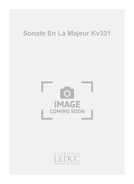 Sonate En La Majeur Kv331