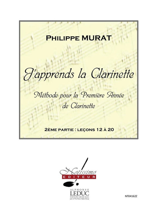 J'Apprends La Clarinette Volume 2