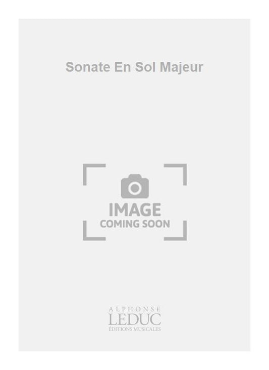 Sonate En Sol Majeur