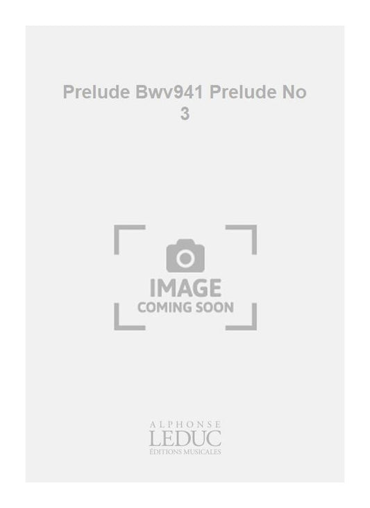 Prélude Bwv941 Prélude n° 3