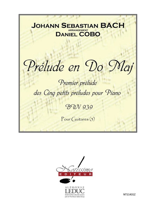Cobo Prélude en do BWV939 Prélude n° 1 3 guitares