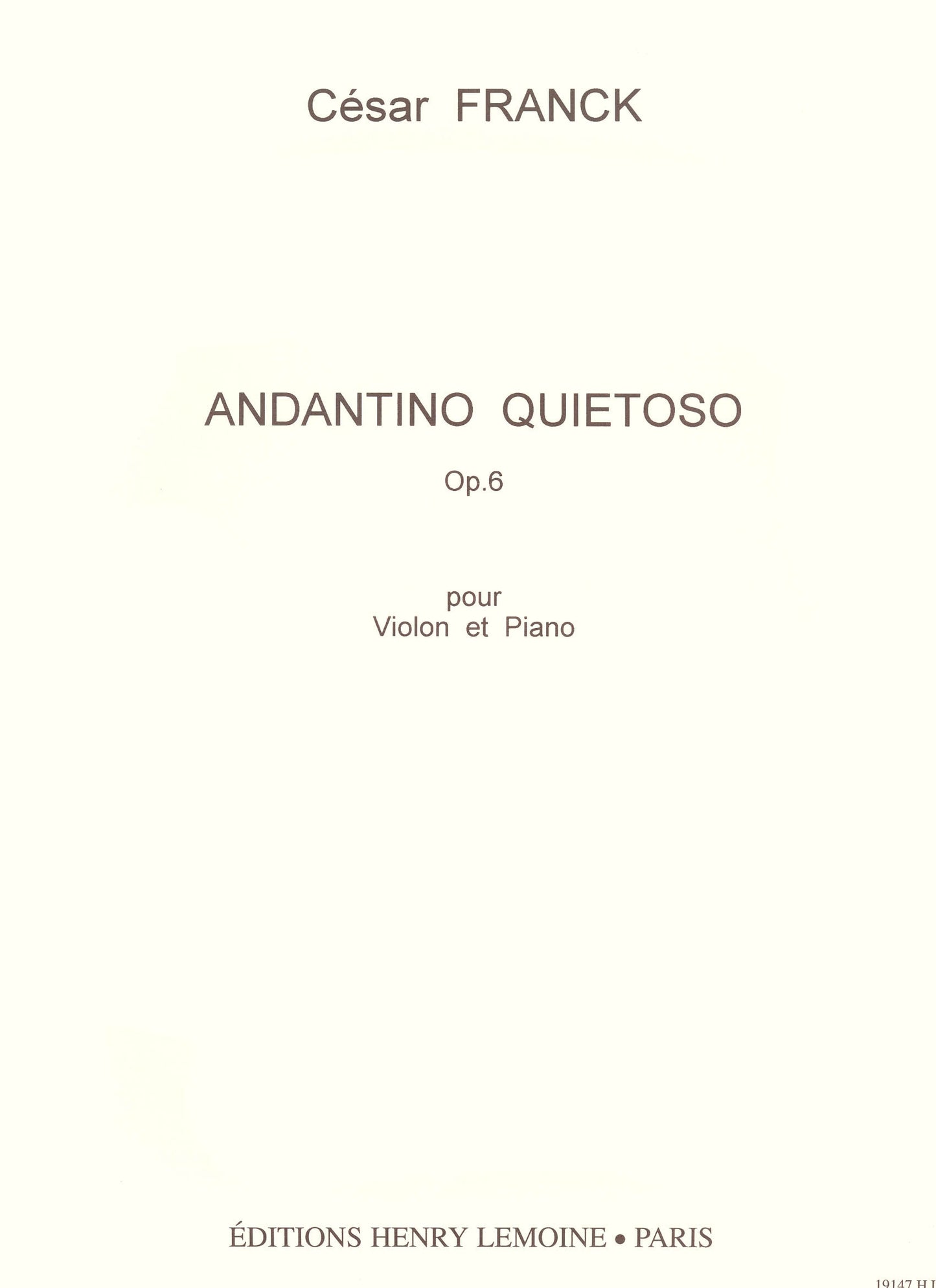 Andantino quietoso Op.6