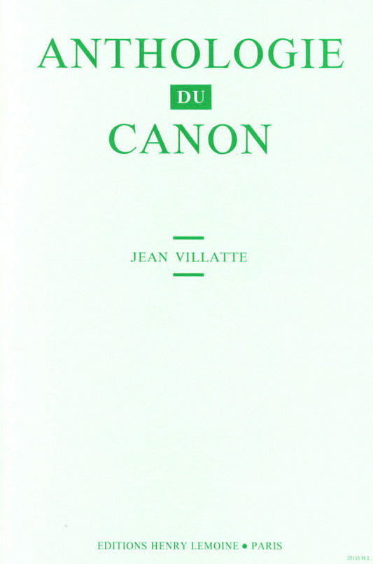 Anthologie du canon
