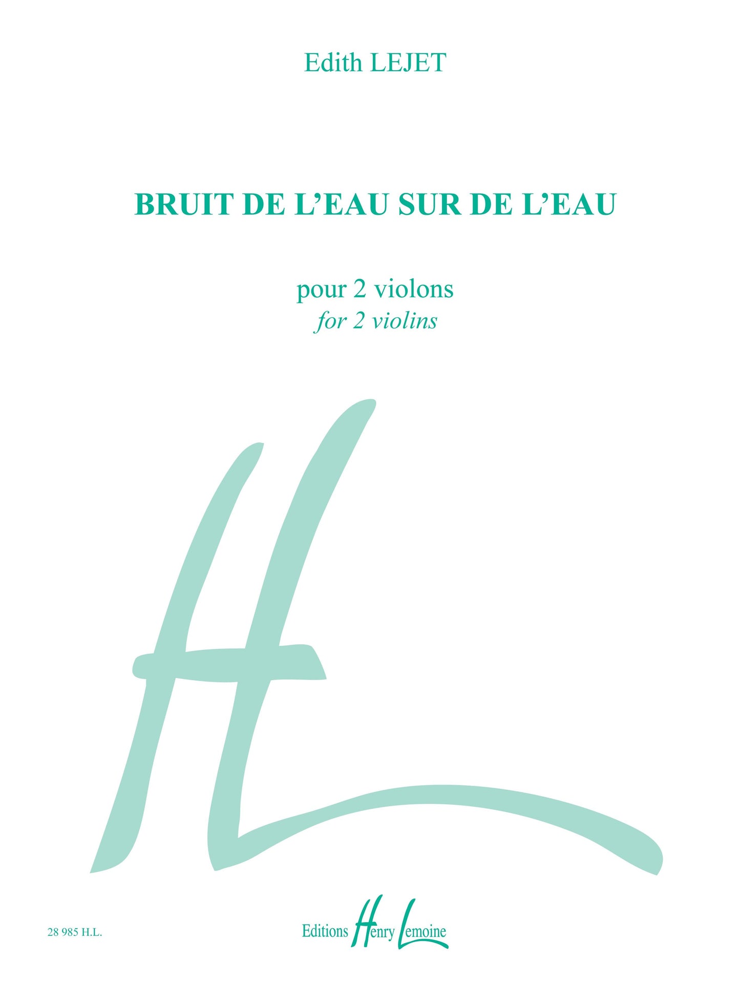 Bruit de l'eau sur de l'eau...