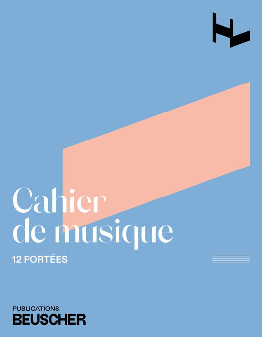 Cahier de musique 12 portées - petit format