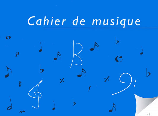 Cahier de musique 6 portées