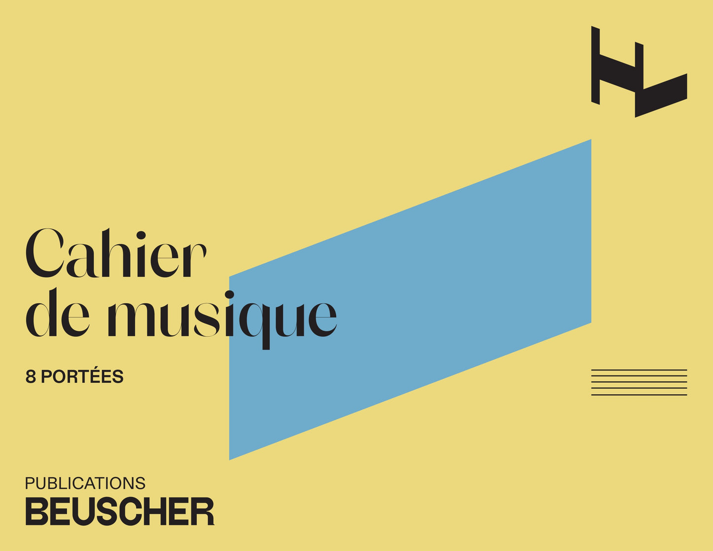 Cahier de musique 8 portées