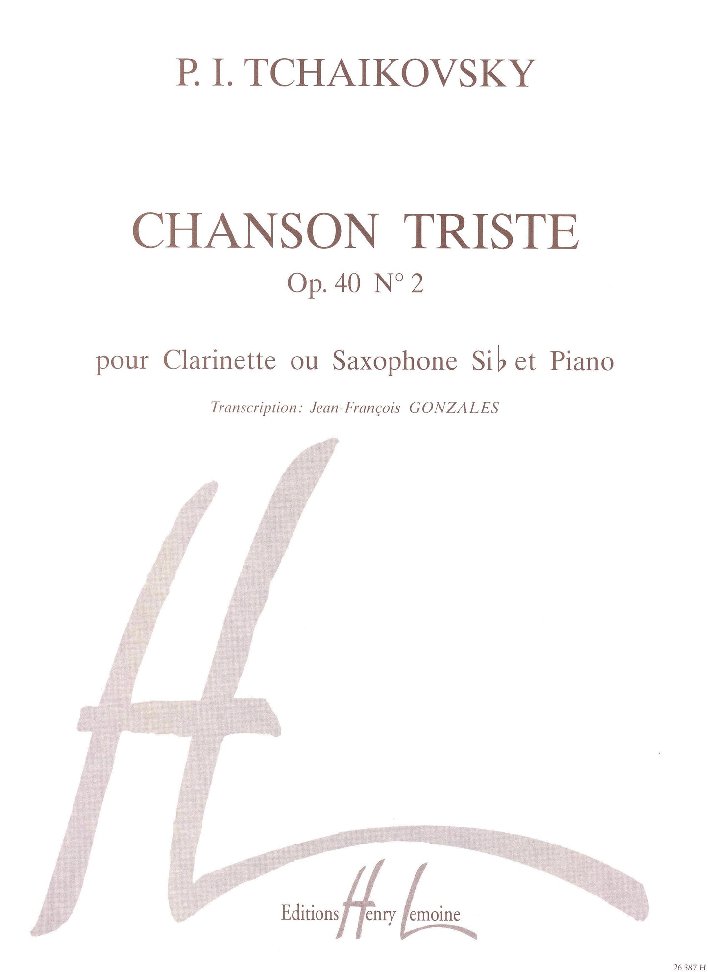 Chanson triste Op.40 n°2