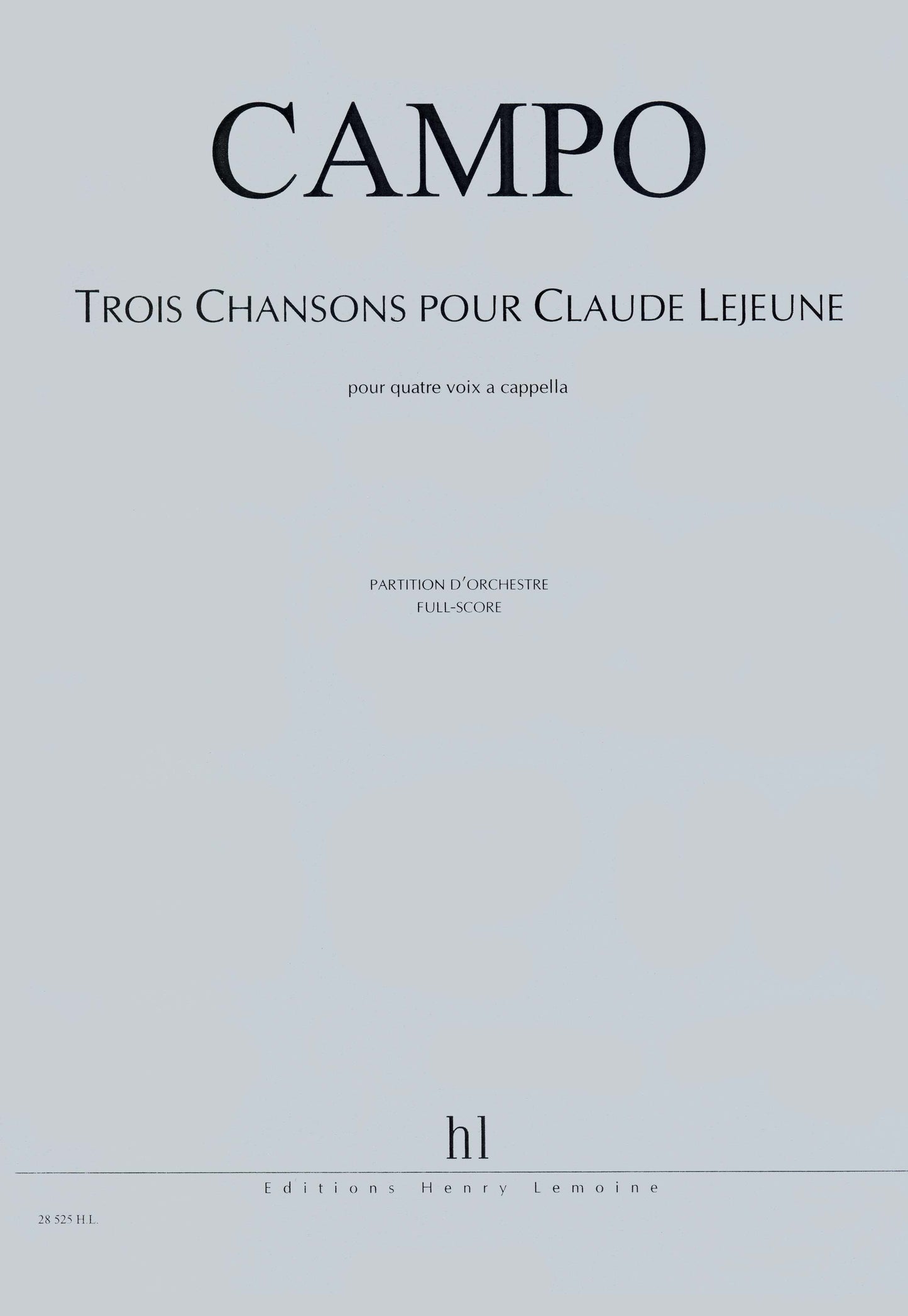 Chansons pour Claude Lejeune (3)
