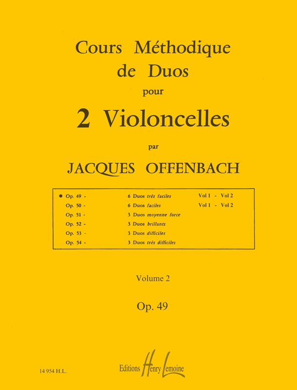 Cours méthodique de duos pour deux violoncelles Op.49 Vol.2