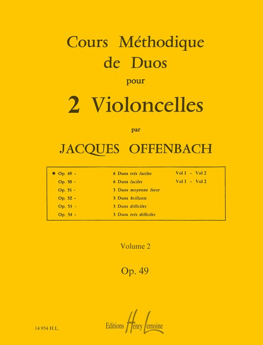 Cours méthodique de duos pour deux violoncelles Op.49 Vol.2