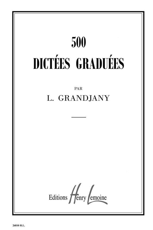 Dictées graduées (500)