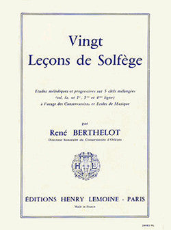 Leçons de solfège (20) en 5 clés sans accompagnement