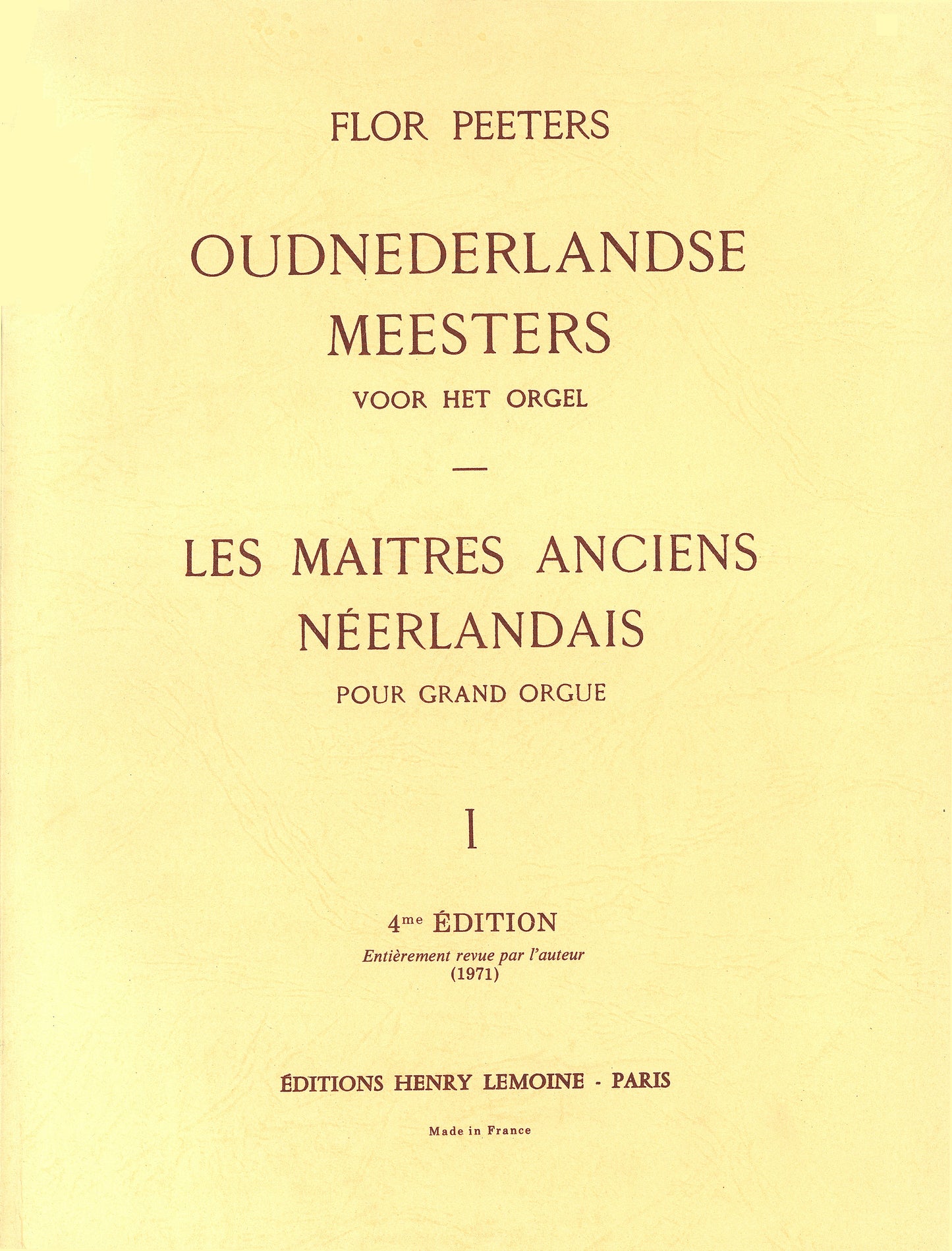 Les Maîtres anciens néerlandais Vol.1
