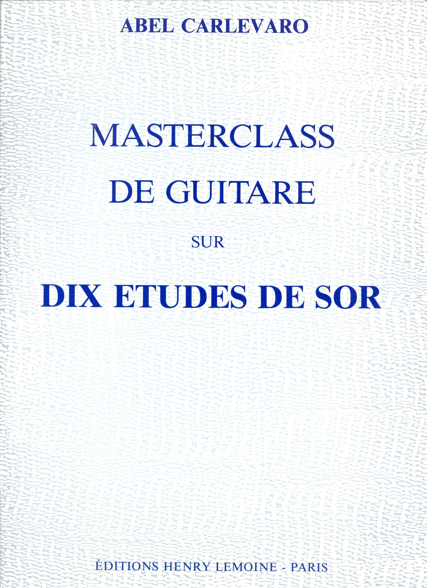 Masterclass : 10 Etudes de Sor