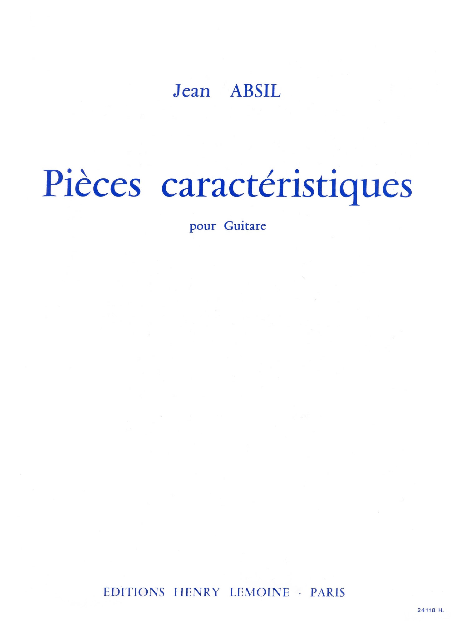 Pièces caractéristiques