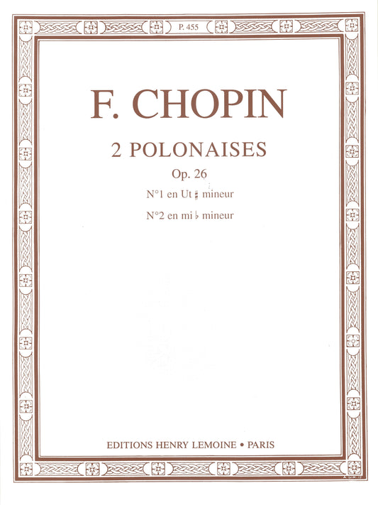 Polonaises Op.26 n°1 et 2 dédiées à M. Dessauer