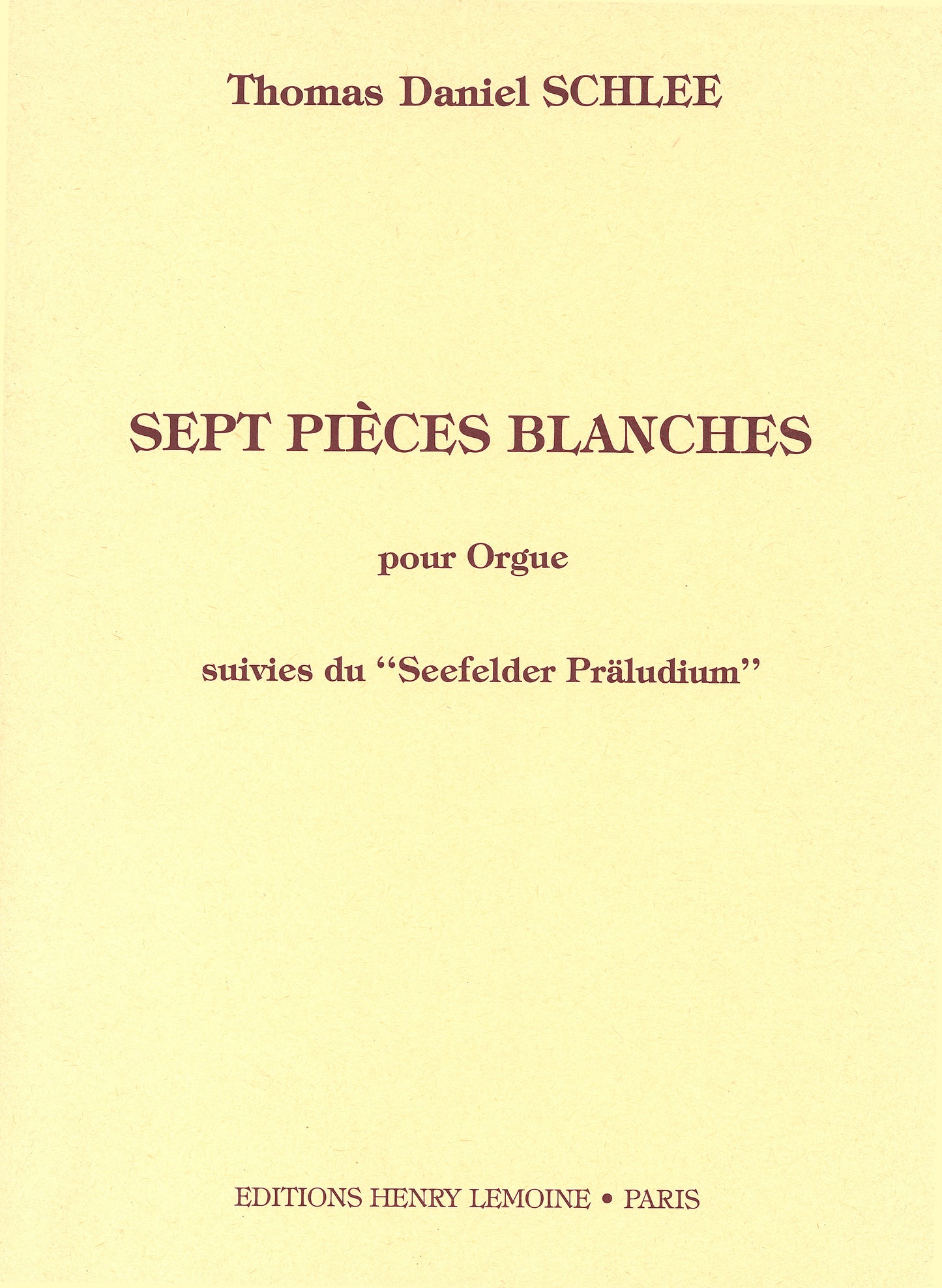 Seefelder präludium / Pièces blanches (7)