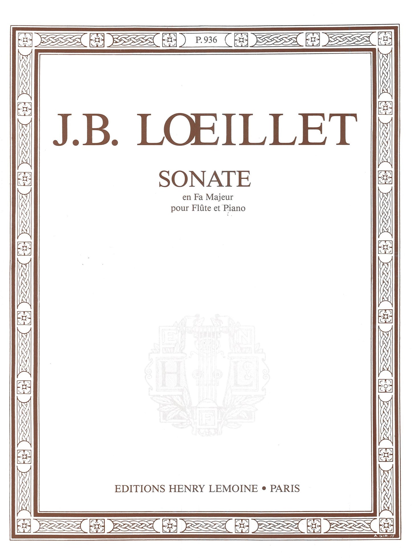 Sonate en La maj.